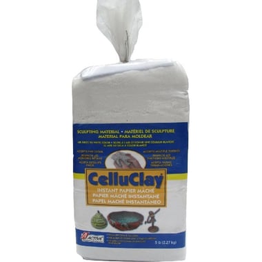 Activa CelluClay Sculpting Material, Instant Paper Mache, Air Dries to White,
