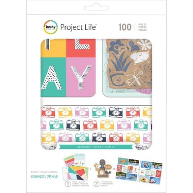 American Craft Project Life Becky Higgins Scrapbook Embellishments, Hopscotch by Shannon McNae, Assorted Color, .26 kg ( .57 lb )