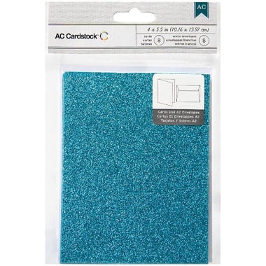 American Craft Card Set, Plain Solid Color, Peacock