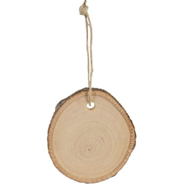 وولنوت هولو فارم لوحة خشبية، Country Ornament، دائري، طبيعي، بوصة 3.50X بوصة 0.50