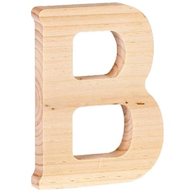 Walnut Hollow Farm Wooden Letter, "B", Unpainted, Natural, 5.00 in ( 12.70 cm )