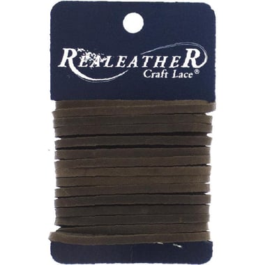 RealeatheR Crafts Latigo Leather Lace, Dark Brown, 1/8" X 8 Yards