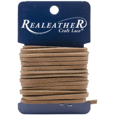 RealeatheR Crafts Latigo Leather Lace, Toffe, 1/8" X 8 Yards