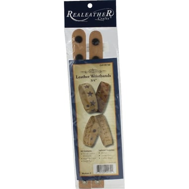 ريل ليذر كرافتس Wristbands Leather Accessory، بني، 3‎‎/‎4‎" X ‎8‎ ‎1‎/2‎"