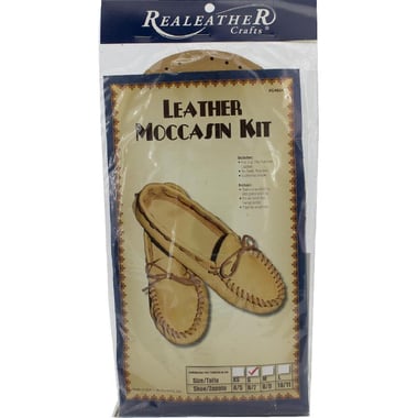 ريل ليذر كرافتس Moccasin Kit Leather Craft، طبيعي، Small (6‎‎/‎7‎)