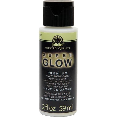 Plaid Super Glow Premium Acrylic Paint, Clear, 2.00 oz ( 56.83 ml ),