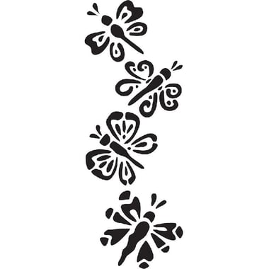 Plaid Design Stencils, Butterfly, Plastic