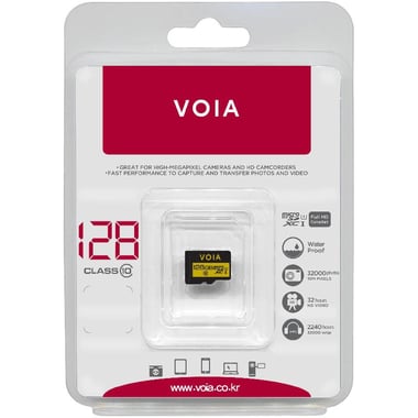 VOIA MicroSDXC, 128 GB, Class 10: Max 20 Mbps Speed Performance