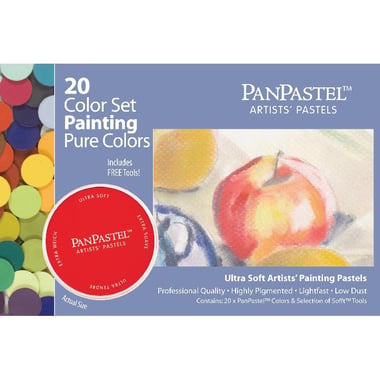 PanPastel Artists' Pastel Pure Colors Painting Color Set Soft Pastel, 20 Pieces