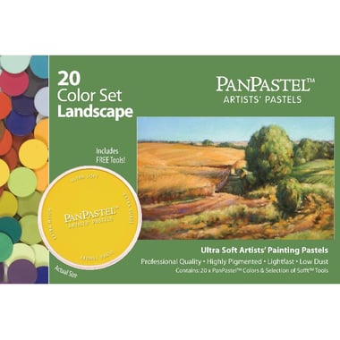 PanPastel Artists' Pastel 20 Color Set Landscape Soft Pastel, 20 Colors + Tools