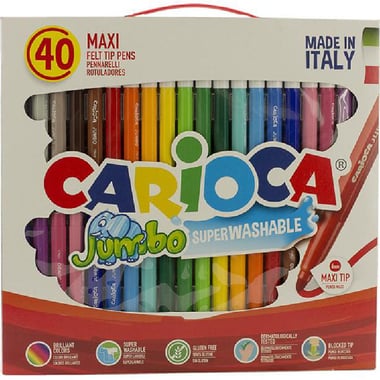 Carioca Jumbo Felt-tip Marker, 40 Pieces