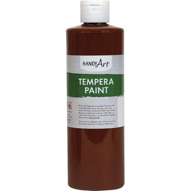 Handy Art Tempera Color Paint, Brown, 16.00 oz ( 454.61 ml )