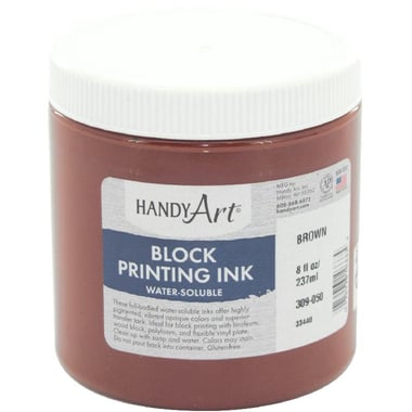 Handy Art Water-soluble Ink Block Printing, Brown, 237.00 ml ( 8.34 oz ),