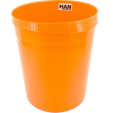 HAN Grip Wastebasket, 18.00 l ( 3.96 gl ), Plastic, Orange
