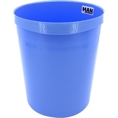 HAN Grip Wastebasket, 18.00 l ( 3.96 gl ), Plastic, Blue