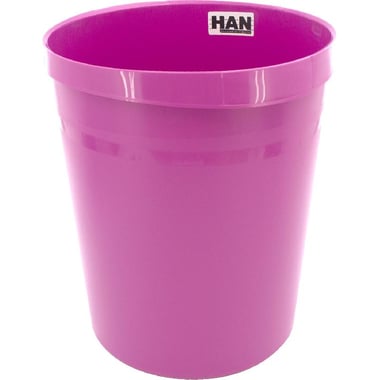 HAN Grip Wastebasket, 18.00 l ( 3.96 gl ), Plastic, Pink