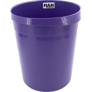 HAN Grip Wastebasket, 18.00 l ( 3.96 gl ), Plastic, Purple