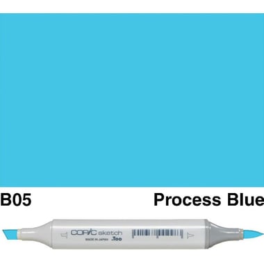 COPiC Sketch B-05 Graphic Art Marker, Process Blue, Twin Tip