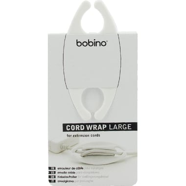 Bobino Cord Wrap Organizer, Large, Travel Essential, White