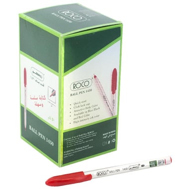 Roco 1430 Rollerball Pen, Red Ink Color, 1 mm (Medium), Ballpoint,