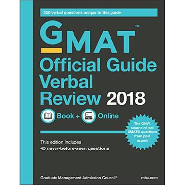 GMAT Official Guide: Verbal Review 2018 - Book + Online