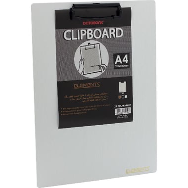 Data Bank Elements Standard Clipboard, A4, Polypropylene Foam, White