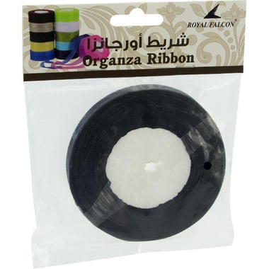 Organza, Thin & Transparent, Fabric Ribbon, Black, Polyester