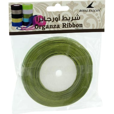 Organza, Thin & Transparent, Fabric Ribbon, Green, Polyester