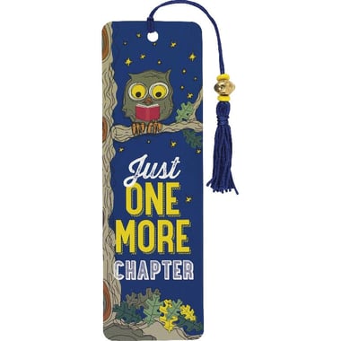 Peter Pauper Press Beaded Bookmark, "Just One More Chapter", Cardboard