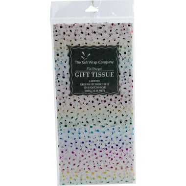 The Gift Wrap Company Tissue Sheet, Foil Confetti, 50.80 cm ( 1.67 ft )X 50.80 cm ( 1.67 ft )