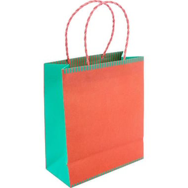 The Gift Wrap Company Gift Bag, Coral Relief, Medium, Green