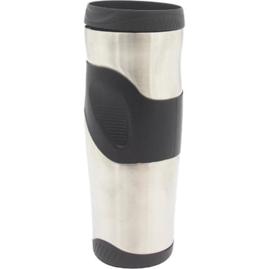 Thermos Travel Mug, Hot/Cold, 16.00 oz ( 454.61 ml ), Black/Silver