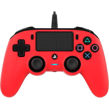 Nacon Compact Controller, Wired, for PlayStation 4, Red