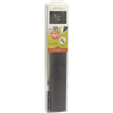 WallPops Black Peel & Stick, Message Board with Dry Erase Marker,Black