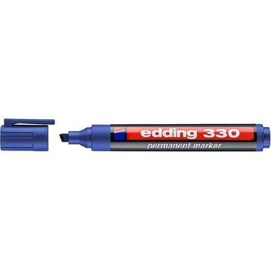 Edding 330 Permanent Marker, 1 - 5 mm Chisel Tip, Blue