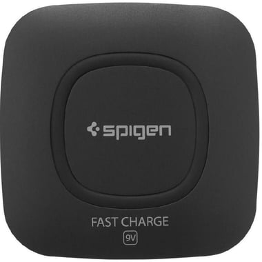 Spigen F301 Wireless Charging Pad, Fast Battery Charging, 9 Watts, Black