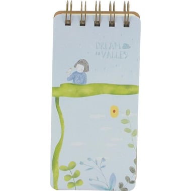 Roco Dream Valley Memo Notebook, Dream True, 5.9" X 2.7", 109 Pages, Lined, Light Blue
