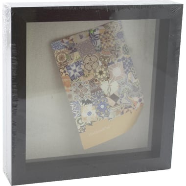 Photo Frame, for Desk/Wall, 8" X 8", Black, Acrylic/Wood