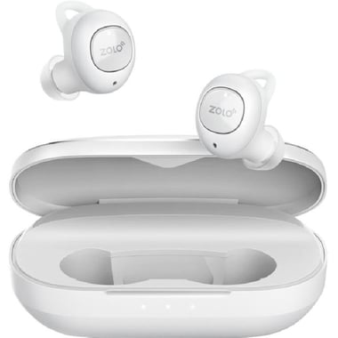 Zolo Liberty+ Earbuds, Bluetooth, USB (Charging), Built-in Microphone, White