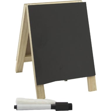 Chalkboard Signage, Table Top, Wood, Black/Natural