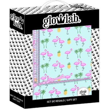 Glowlab Tropic Gift Set Stationery Set, 6 Items, Green/Pink