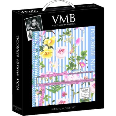 VMB (Vicky Martin Berrocal) Garden "Made with Passion" Stationery Set, 6 Items, Blue/White/Pink