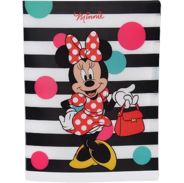 Disney Minnie File Catalogue, 20 Pockets, A4, Black/Red