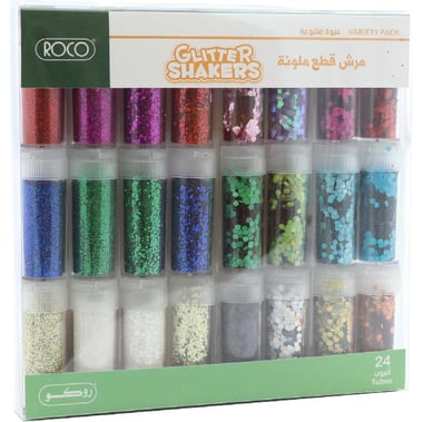 Roco Glitter Shakers, Variety Pack, Assorted Color