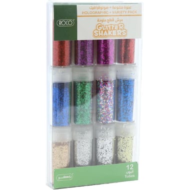 Roco Glitter Shakers Holographic Variety Pack, Assorted Color