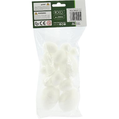 Roco Egg, Assorted Size, Foam Art, White