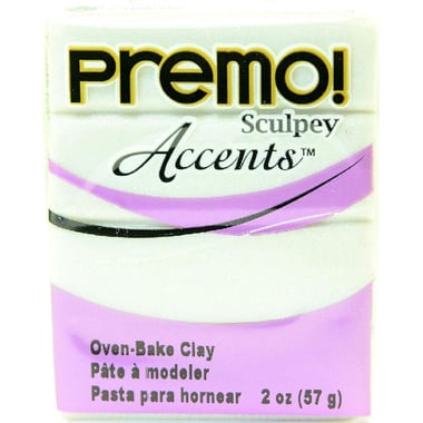Sculpey Premo! Accents Oven-Baked Polymer Clay, Pearl