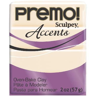 Sculpey Premo! Accents Oven-Baked Polymer Clay, Translucent