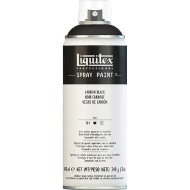 Liquitex All Purpose Interior-Exterior Spray Paint, Carbon Black, 400.00 ml ( 14.08 oz ),