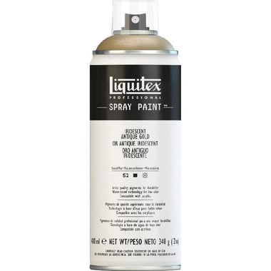 Liquitex All Purpose Interior-Exterior Spray Paint, Iridescent Antique Gold, 400.00 ml ( 14.08 oz ),